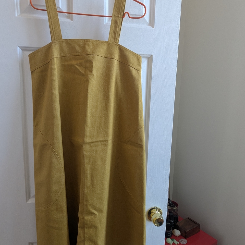 No. 6 Yellow Midi Dress with Minimalist Design